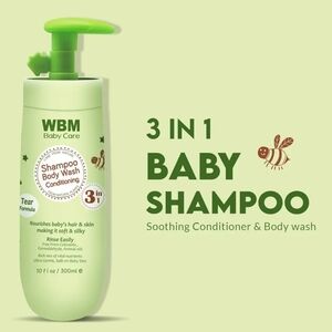3-in-1 Baby Shampoo, Body Wash & Conditioner 10 oz (Pack of 2)